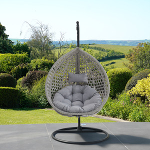 Abingdon Hanging Swing Single Egg Pod Chair - Light Grey