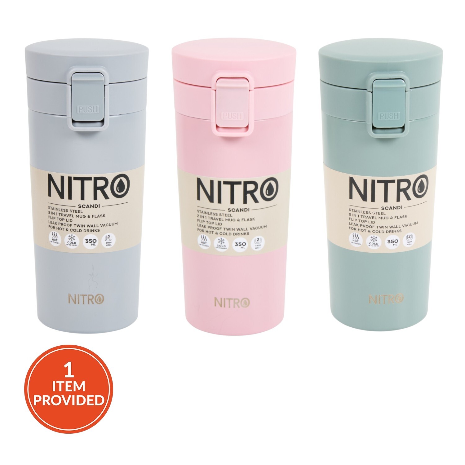 Image of Nitro Stainless Steel Scandi Travel Mug&hellip;