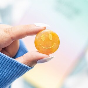 Brave Smile Happy Face Crystal Token