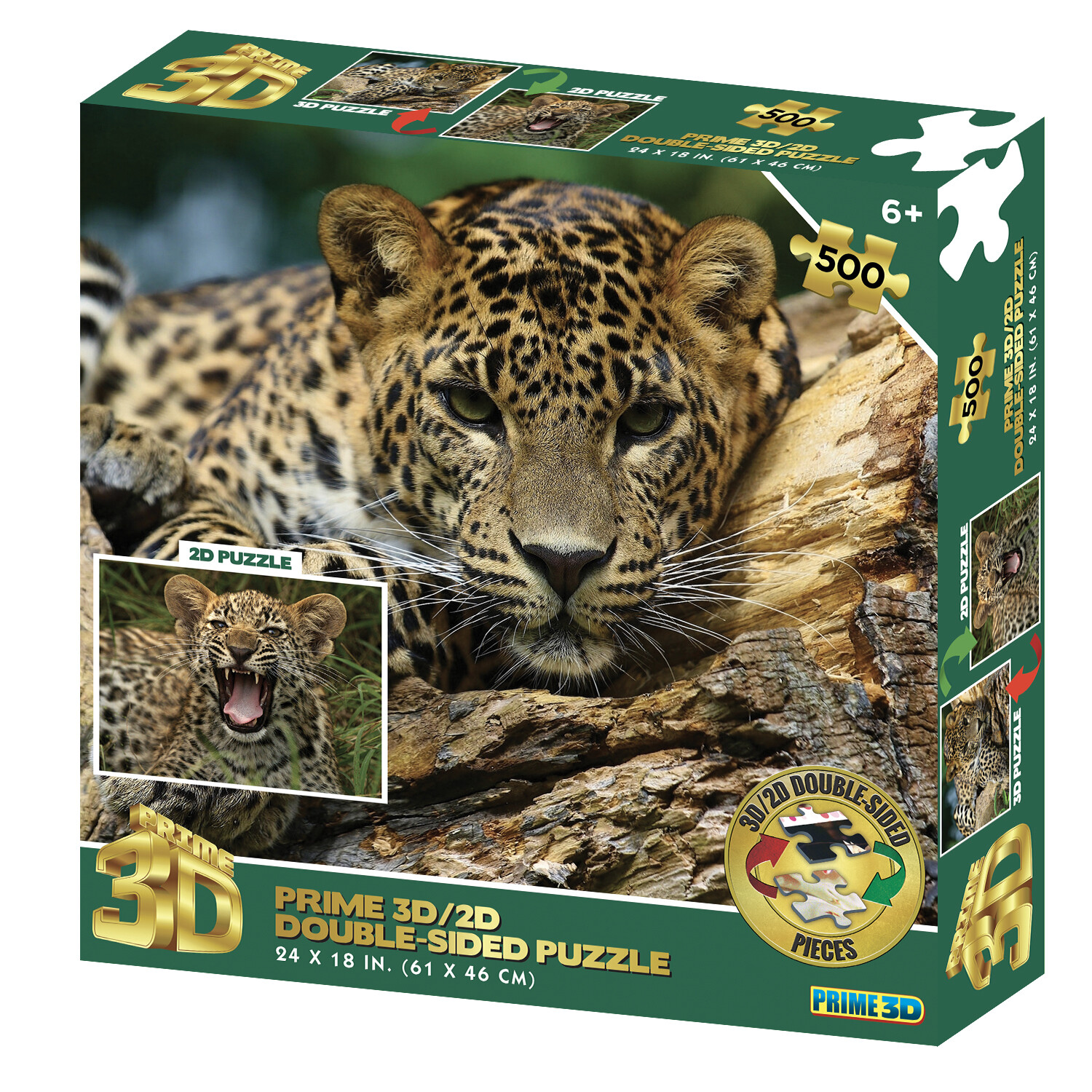 Jaguar 3D and 2D Double Sided Puzzle
