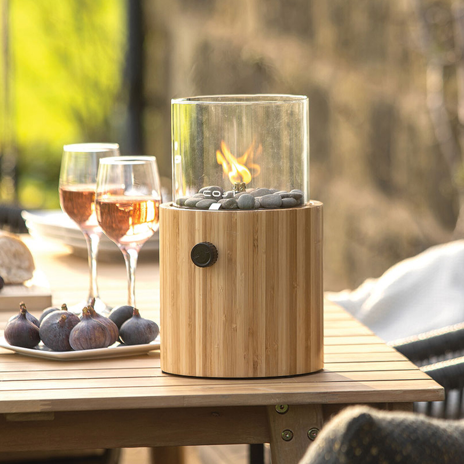 Cosiscoop Portable Tabletop Gas Fire Pit Lanter - Natural 30in