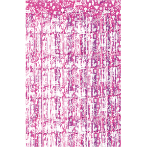 Christmas Reindeer Tinsel Curtain 2M x 1M Pink