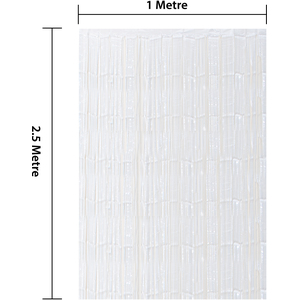 Shimmer Tinsel Curtain, 2.5M x 1M White