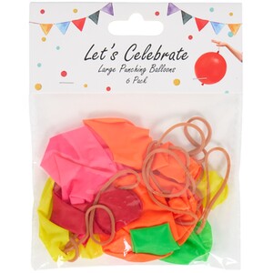 Pack of Six Large Punching Balloons