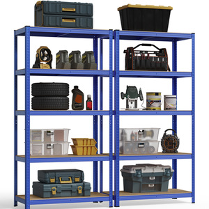Heavy-Duty Shelving Units Set of 2 with Adjustable Shelves