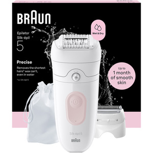 Braun Silkpil 5, Wet  Dry Epilator, 5-041, Flamingo Pink