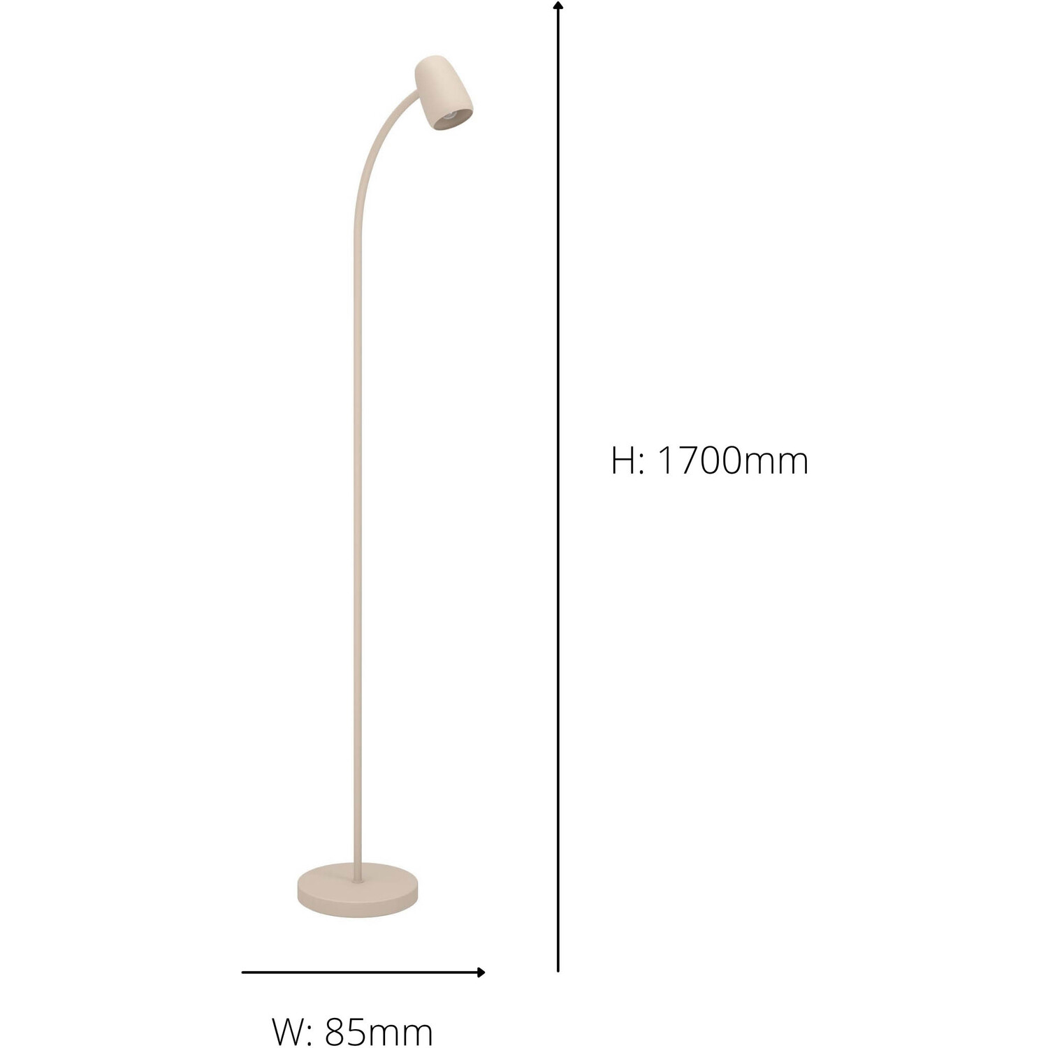 Eglo Carlo Modern Steel Flexible Floor Lamp Sandy - Brown