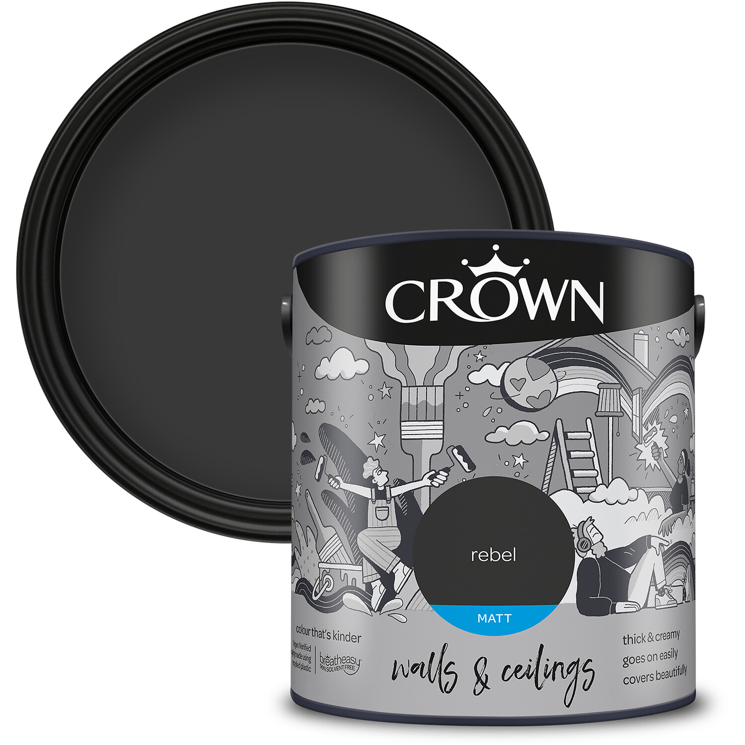 Crown Matt Emulsion   - Rebel / 2.5l