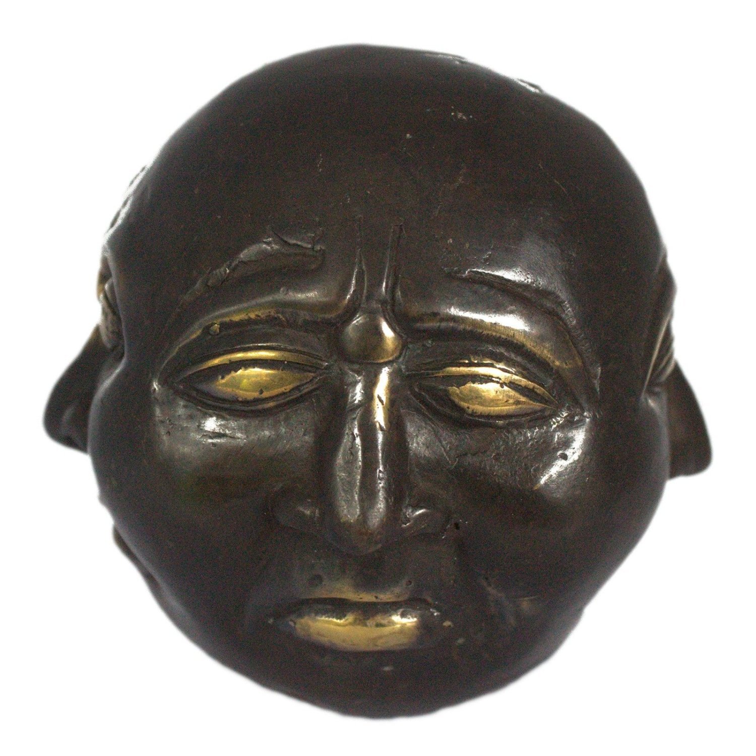 Four Face Buddha Brass Fengshui Ornament for Home, Spa - Dark Brown