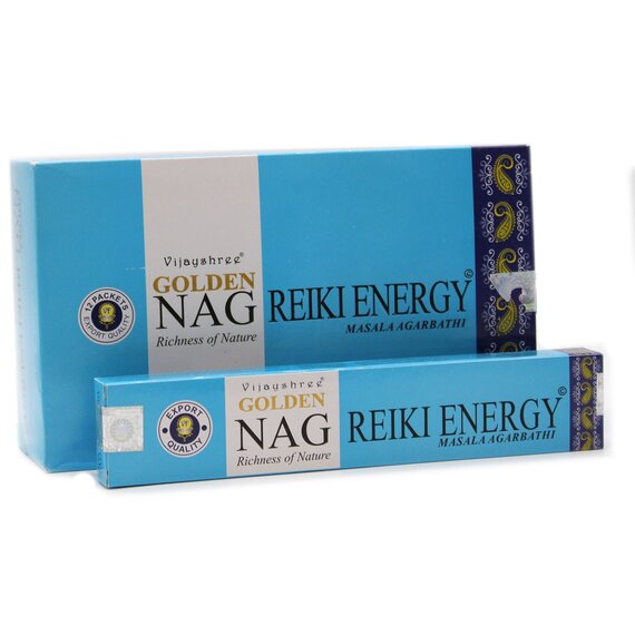 Golden Nag Reiki Incense for Focus, Meditation, Energy Balance