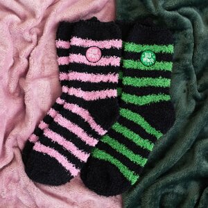 Set of Good  Bad Witch Fluffy Socks Cozy Stylish