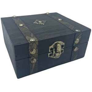 Grey Square Tea Chest Elegant Storage for Tea Gifts