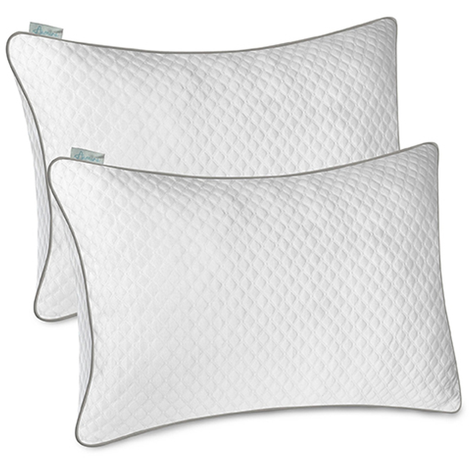 Aamira Cooling Memory Foam Pillow 70×45cm Orthopaedic 2 Pack in White