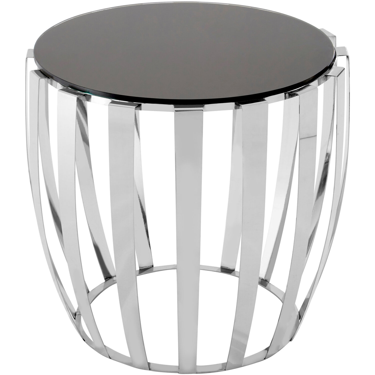 Yasmin Stainless Steel Side Table - Silver