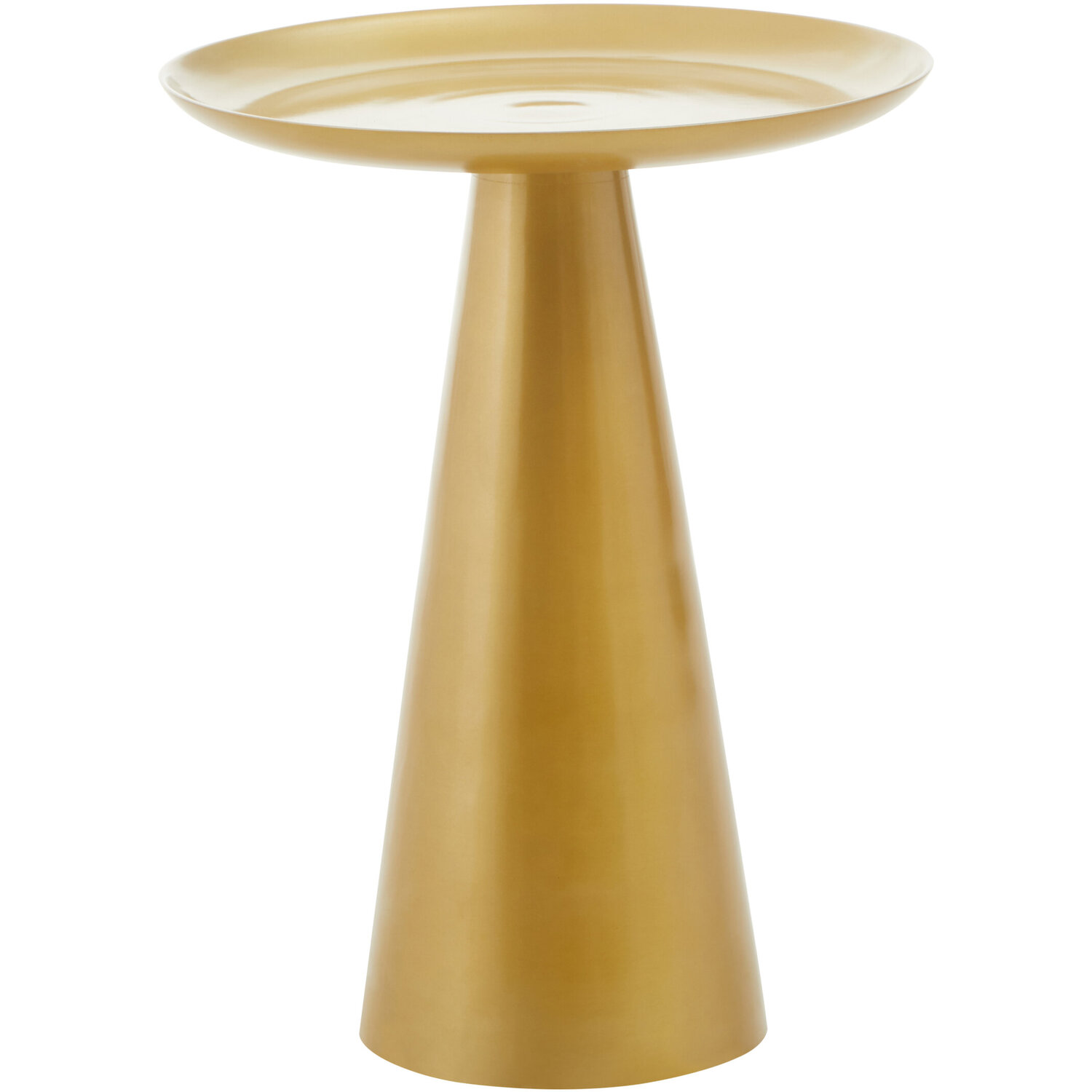 Pali Gold Finish Round Side Table - Gold
