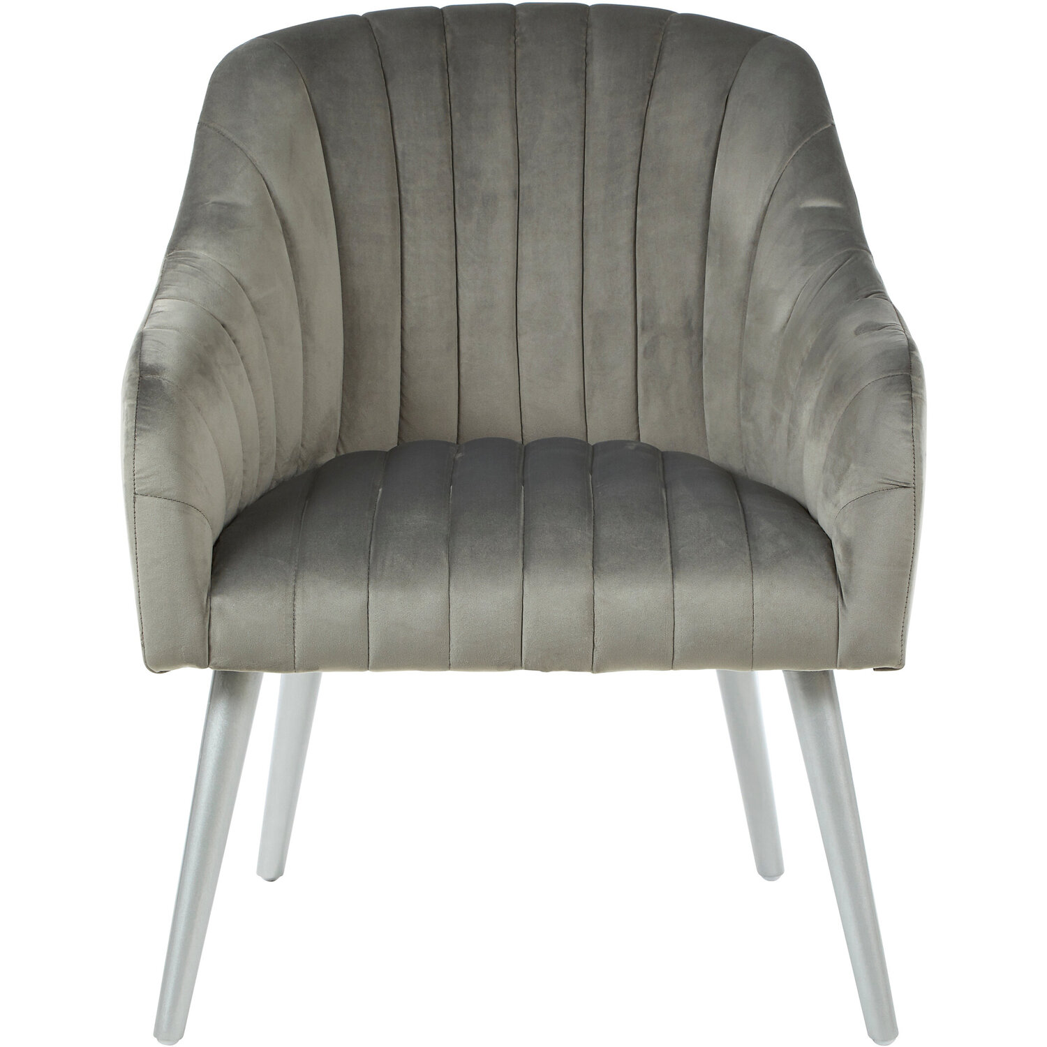 Interiors By Premier Louxor Grey Fabric Armchair - Grey