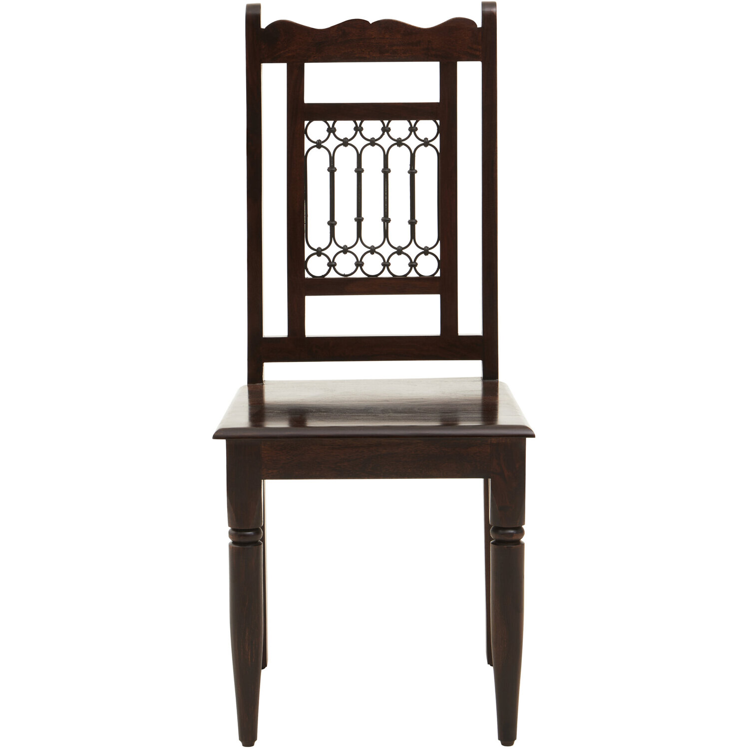 Srina Dark Sheesham Wood Dining Chair - Brown