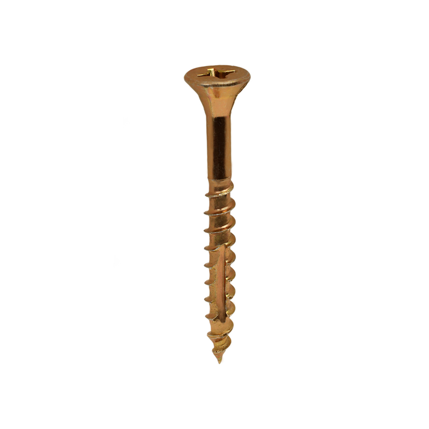 Ulti-Mate Woodscrews Pozisquare Double Csk Zyp 3.0 x 12mm - Box of 200 in Gold