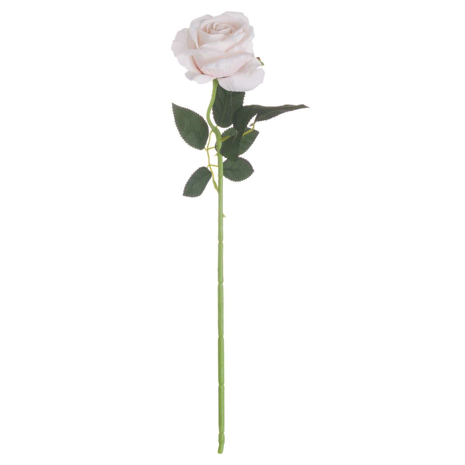 Set of 3 Pastel Pink Artificial Tea Rose Stems - Pink