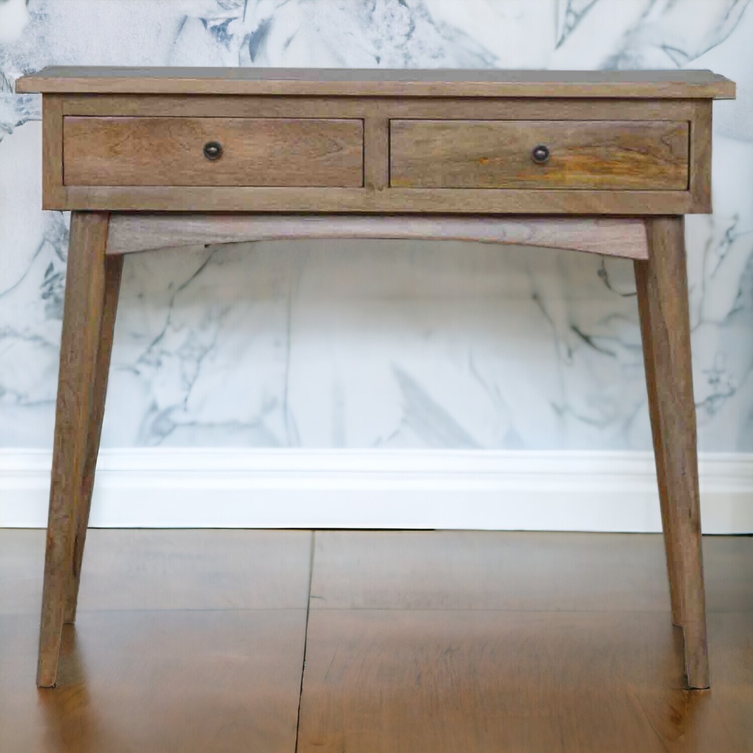 Artisan Furniture Solid Wood Hallway 2 Drawer Console Table - Beige