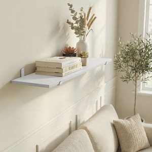 Modern White Floating Wall Shelf