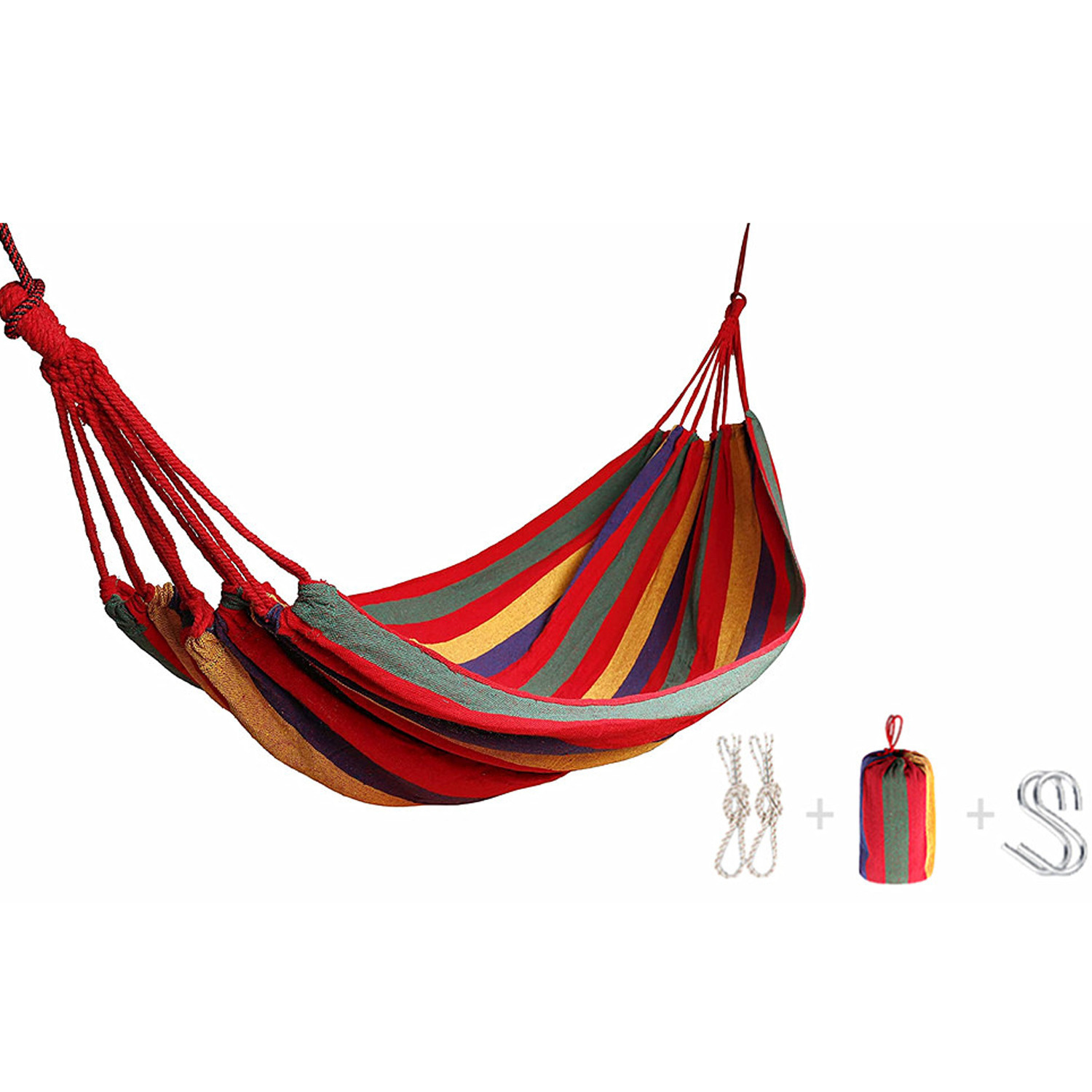 Double Rainbow Patterned Hammock - Rainbow / 150cm
