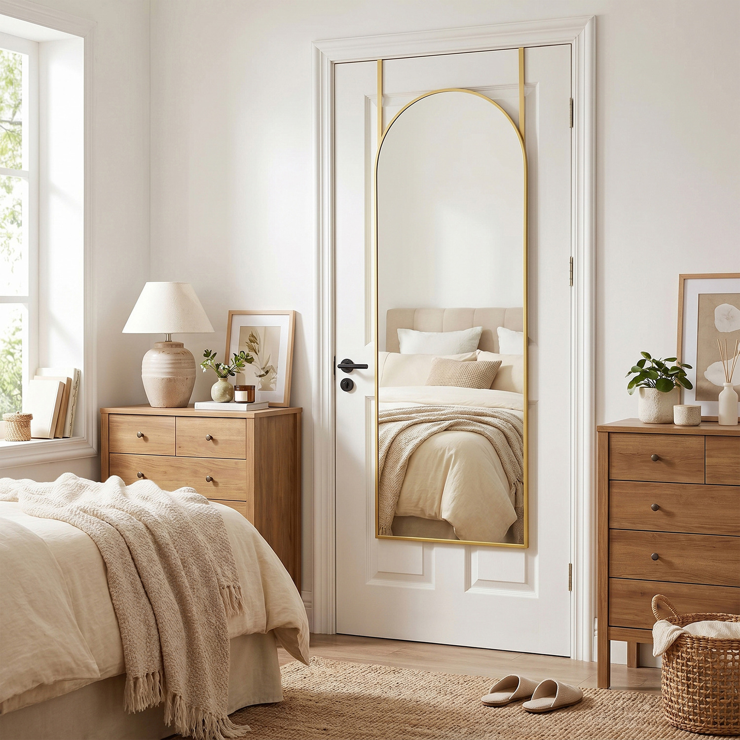 Image of Arched Full Body Mirror, Pale Gold&hellip;