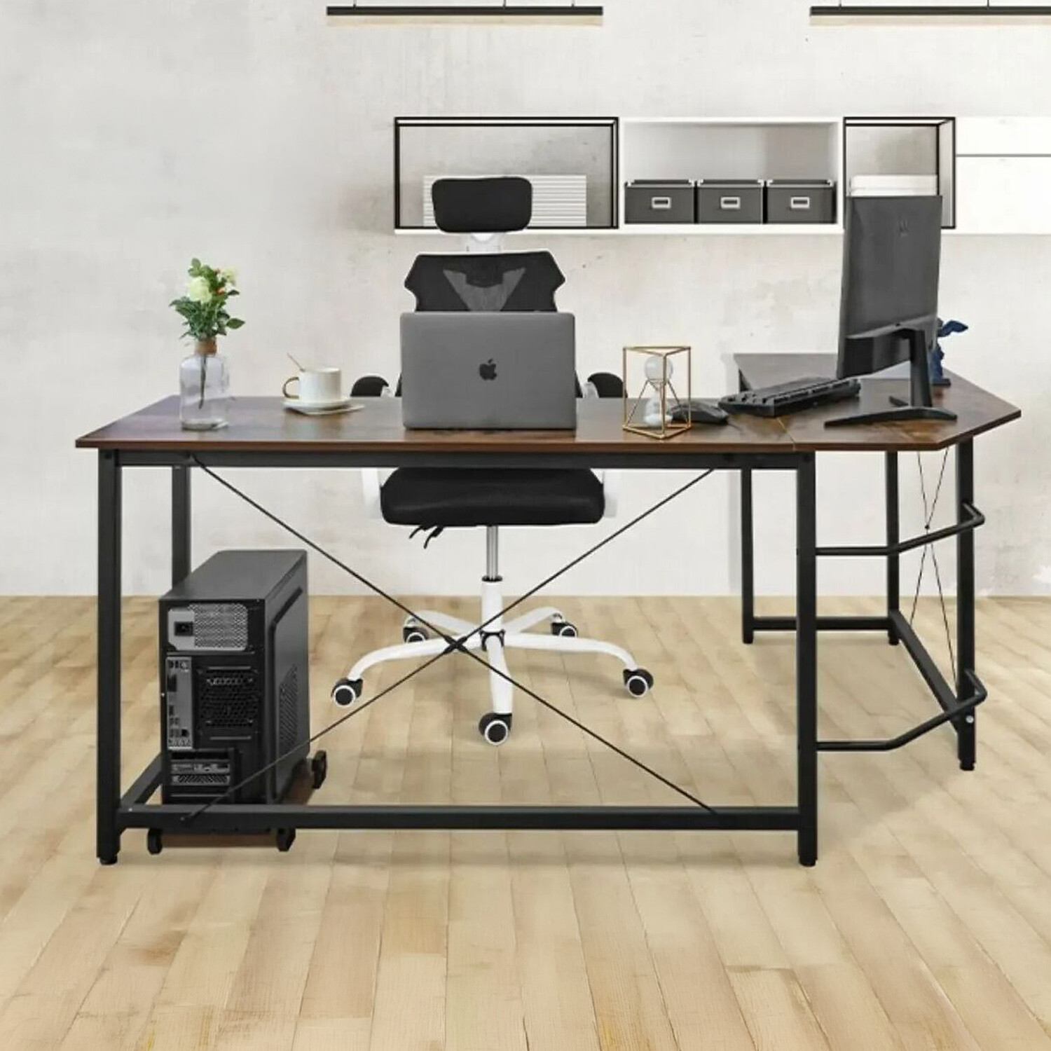 Corner Desk For Home Office - Brown