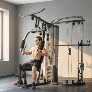 SPORTNOW Home Gym System Smith Machine with 65kg Weight Stack