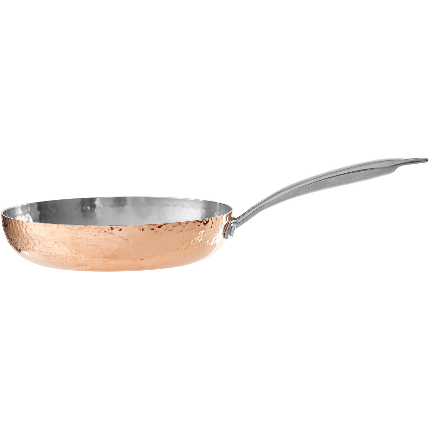 Minerva Copper Finish 24 cm Hammered Frying Pan - Gold