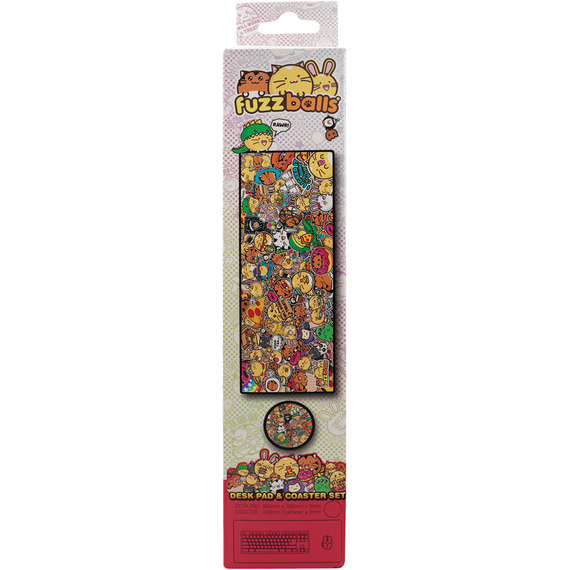 Fuzzballs XL Desk Pad and Coaster Set