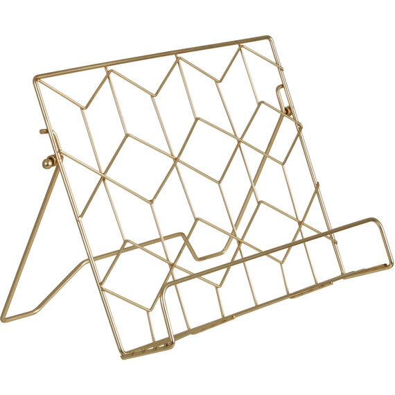 Vertex Contour Matte Gold Finish Cookbook Stand