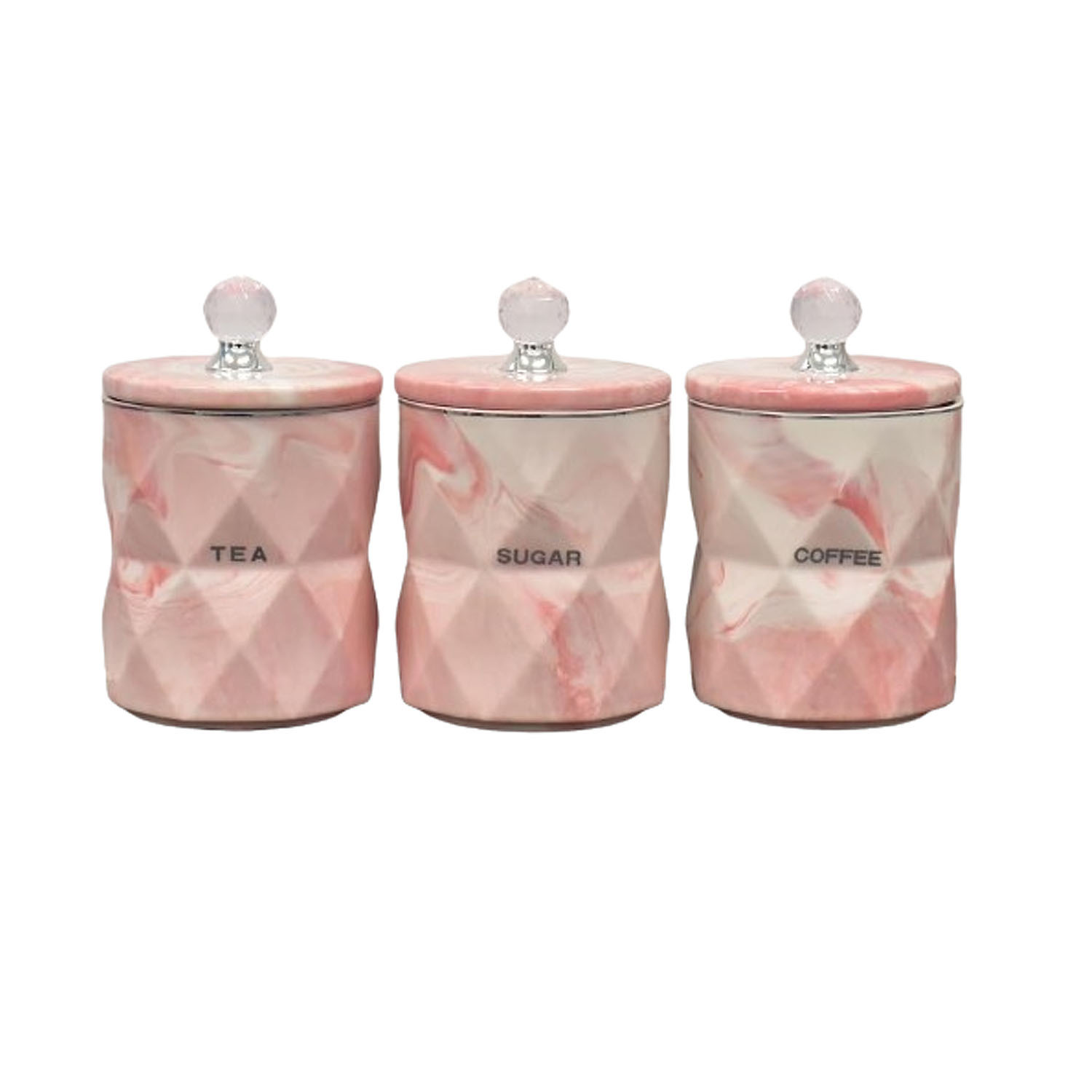 Image of Set of 3 Pink Jar Marble&hellip;