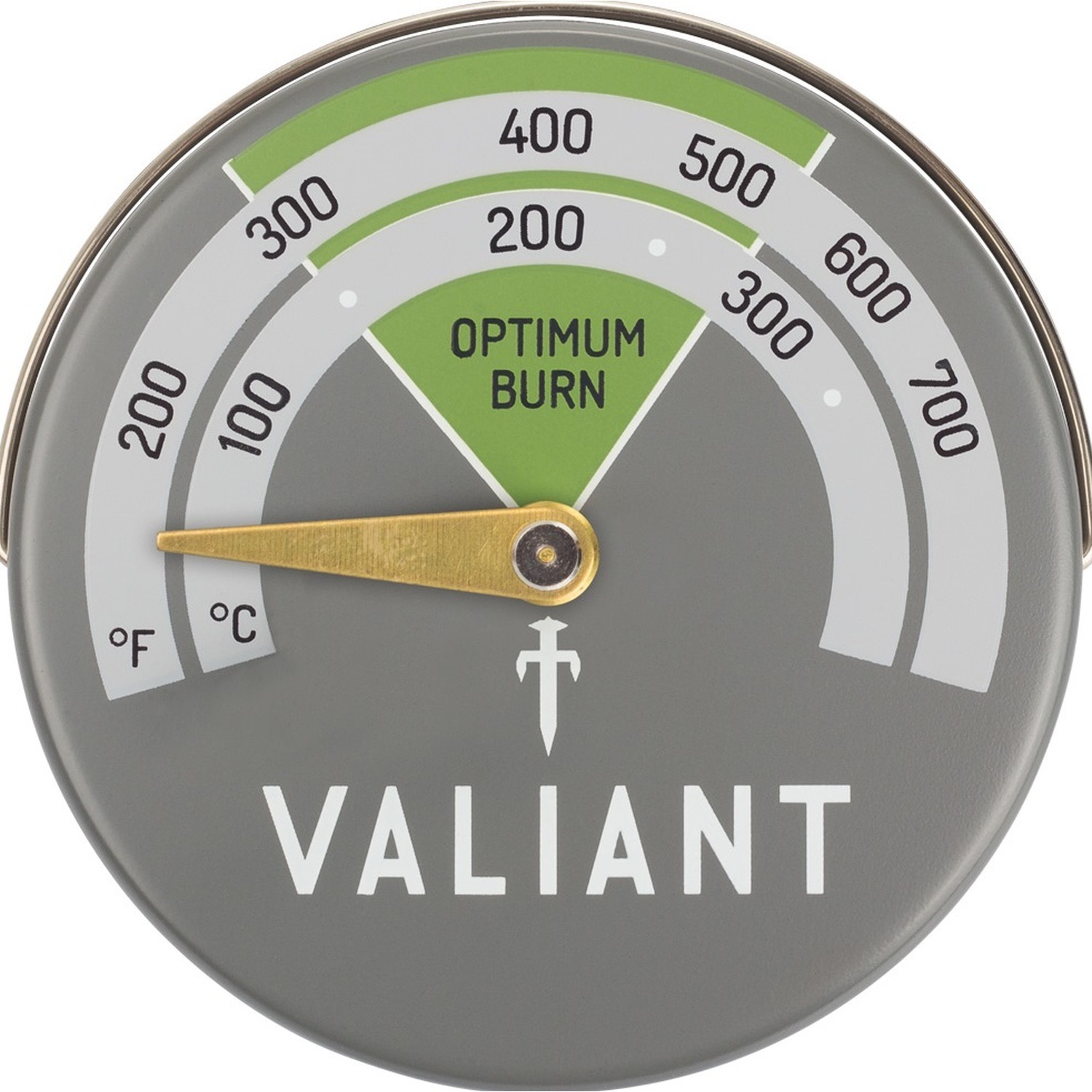 Valiant Magnetic Log Burner  Stove Thermometer - Green