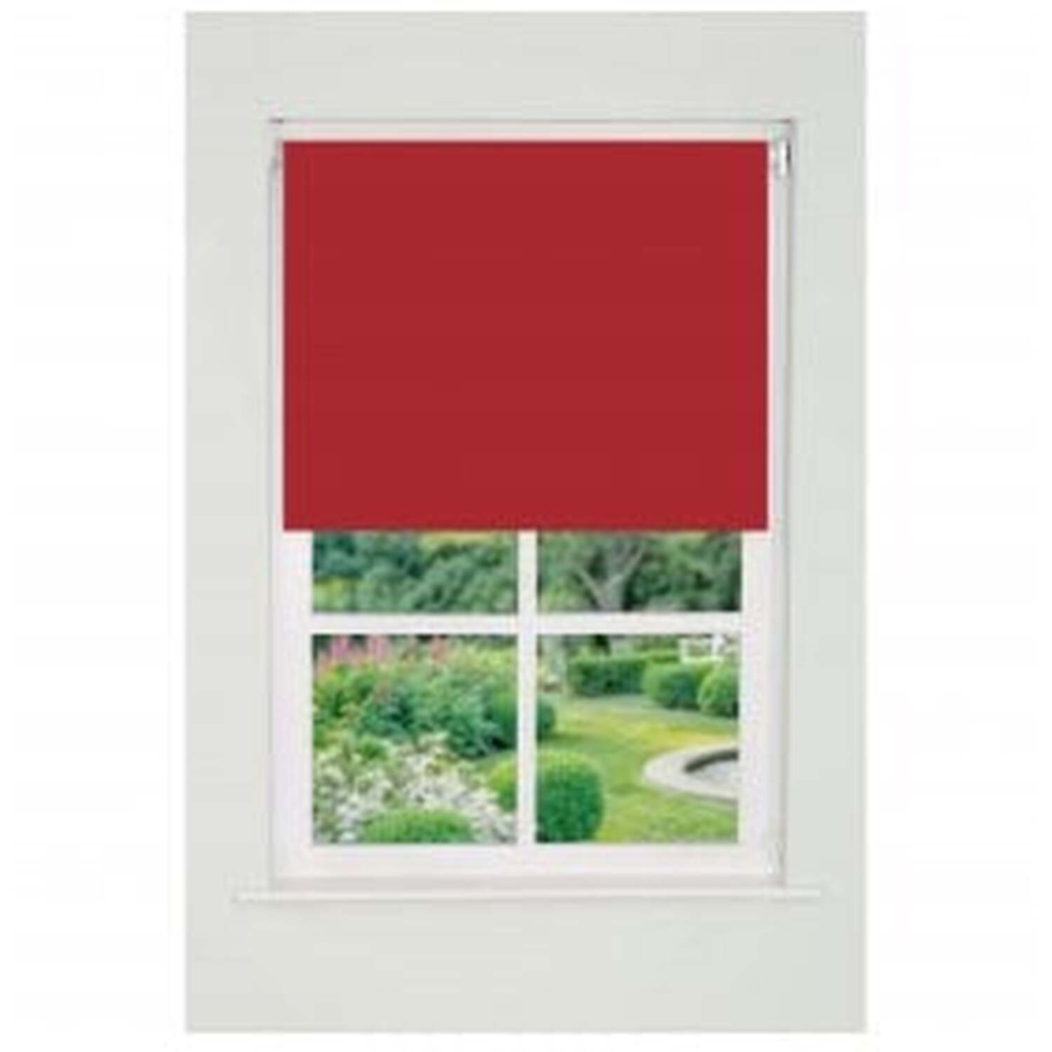 Plain Straight Edge Daylight Roller Blind 165cm Drop - Red 140cm