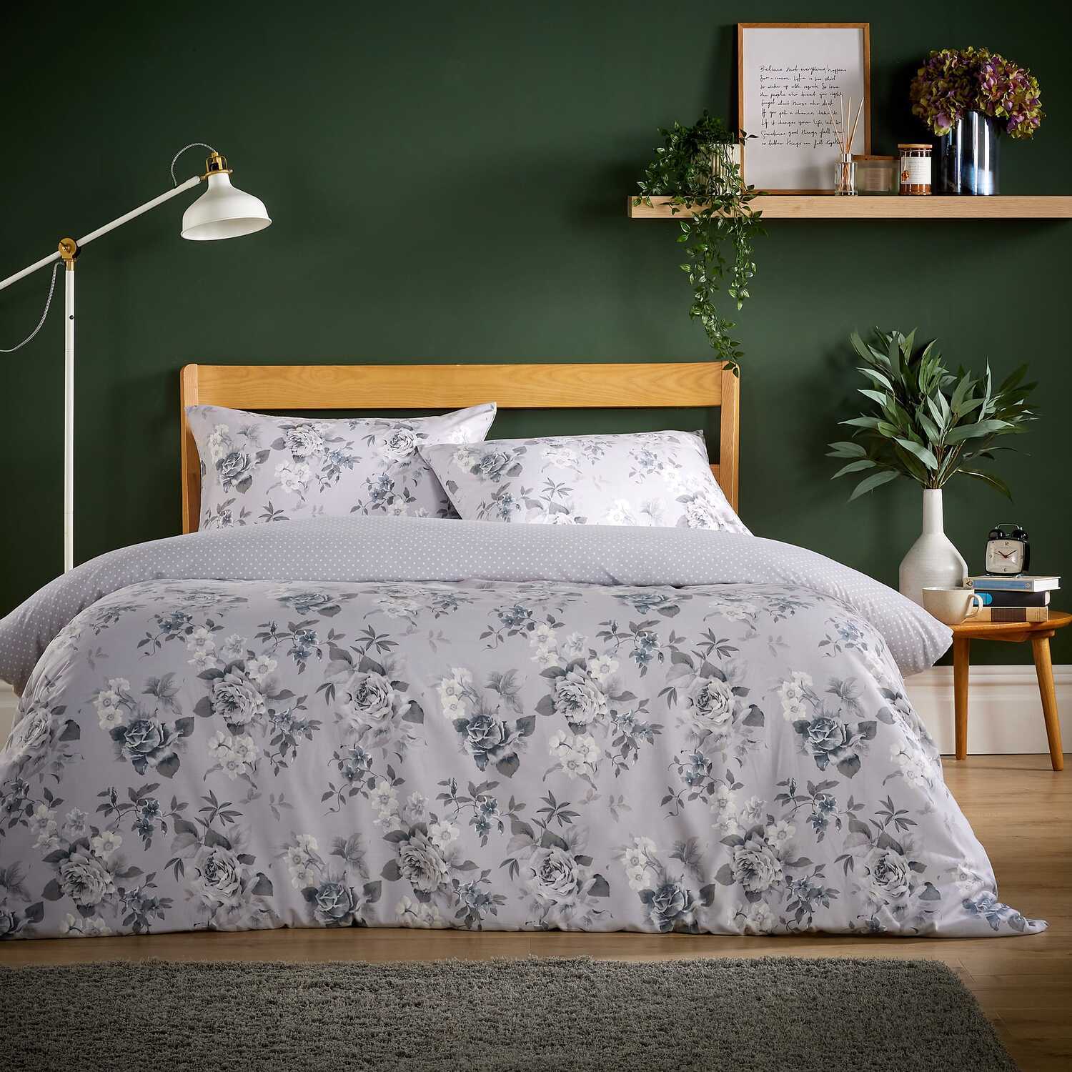 Appleby Flannel Duvet Set - Grey King