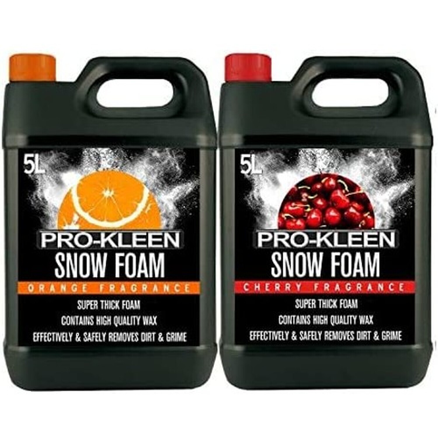 Orange and Cherry Snow Foam with Wax, Super Thick Non-Caustic Foam - Orange & Cherry