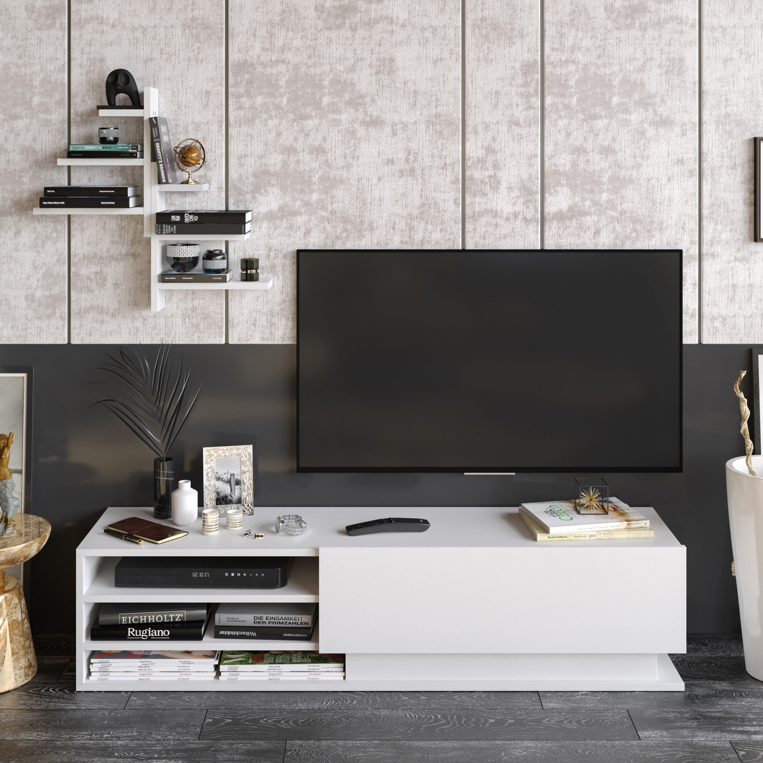Decorotika Lina Tv Unit - White