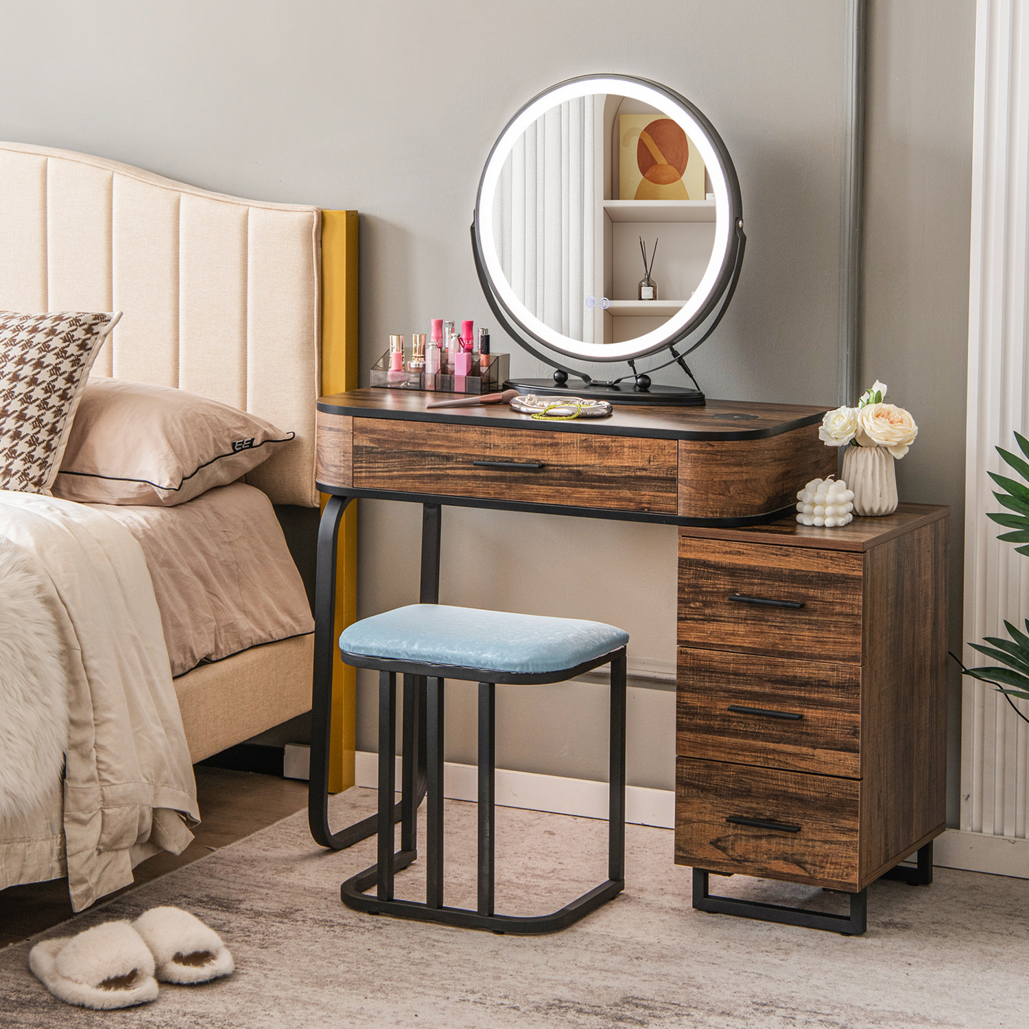Vanity Table Stool Set Dressing Table Set