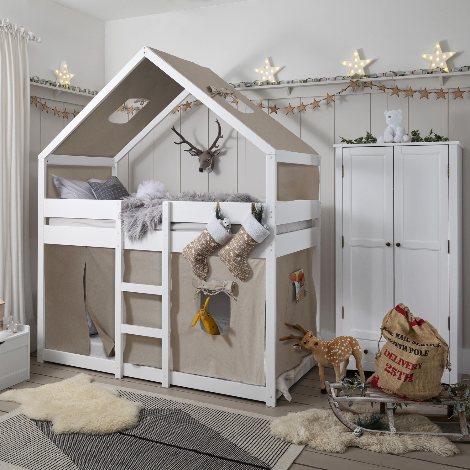 Canvas Tent For Sofie Bunk House Cabin Bed - Natural