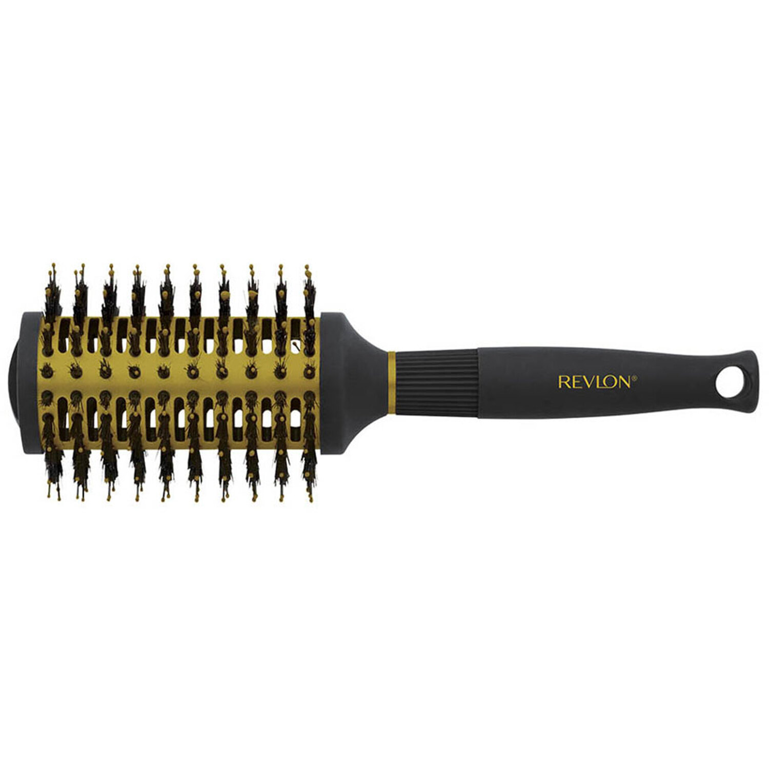 Revlon Ionic Ceramic Smooth Waves Large Round Barrel Hair Brush - Black