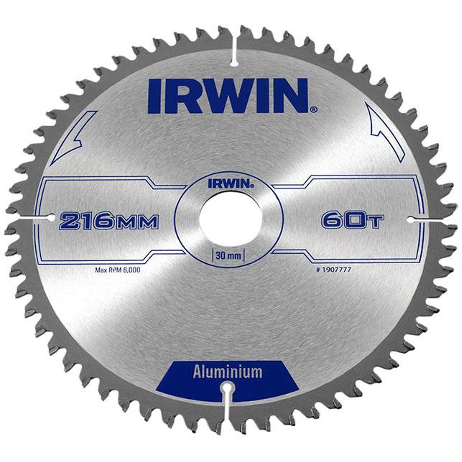 Irwin Aluminium Non-Ferrous Metal Saw Blade 216mm 60T 30mm - Image 7