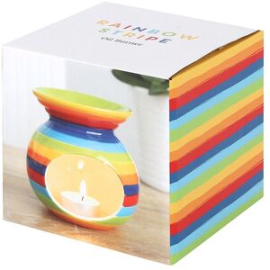 Something Different Rainbow Striped Oil Burner