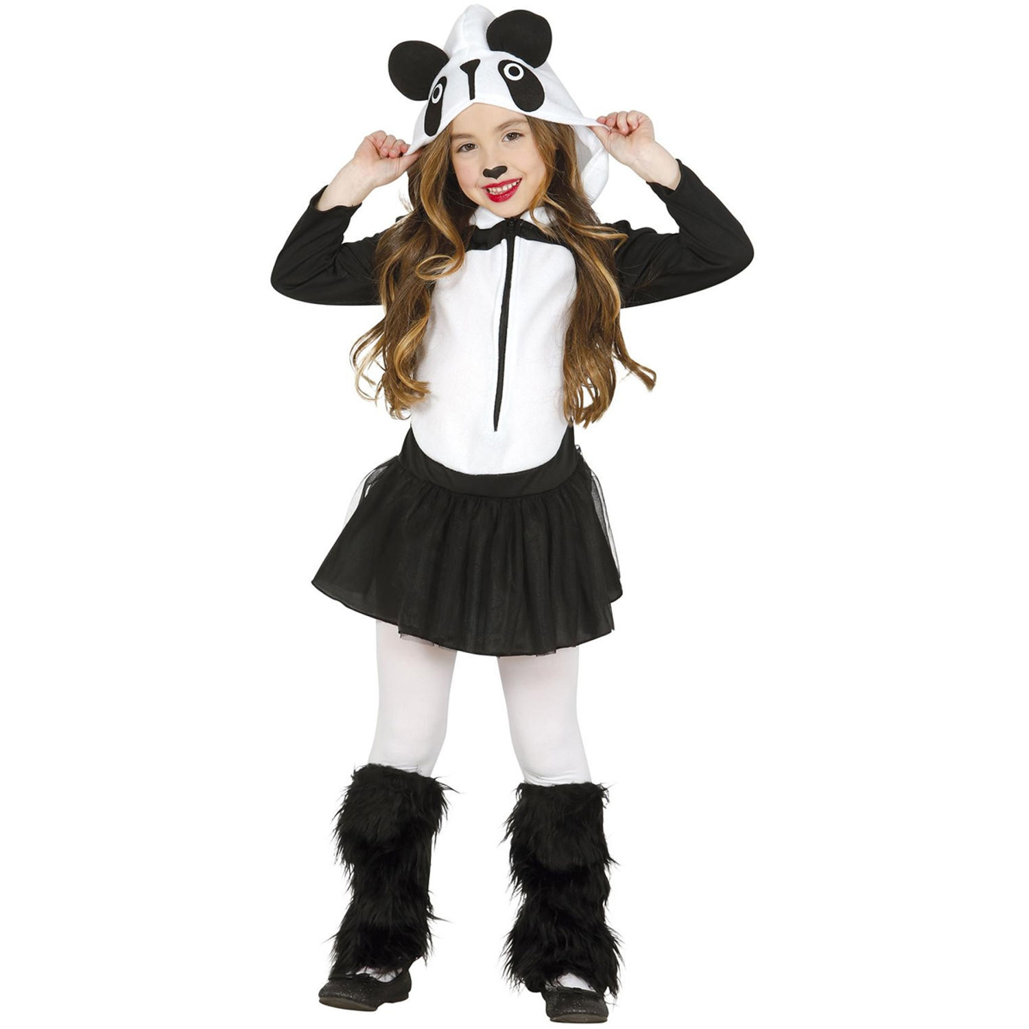 Fiestas Guirca Childrens/Kids Panda Costume Set - White/Black / 10+