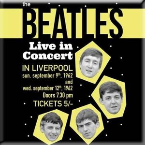 The Beatles Live In Concert Fridge Magnet