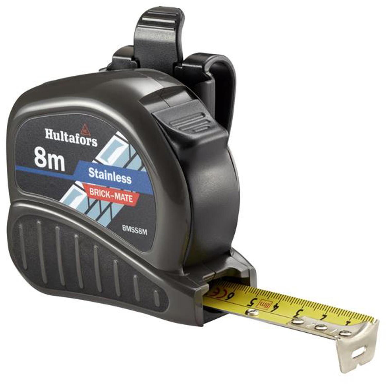 Hultafors Brick Mate Stainless Steel Pocket Tape 8m Metric only HUL352423 - Image 7