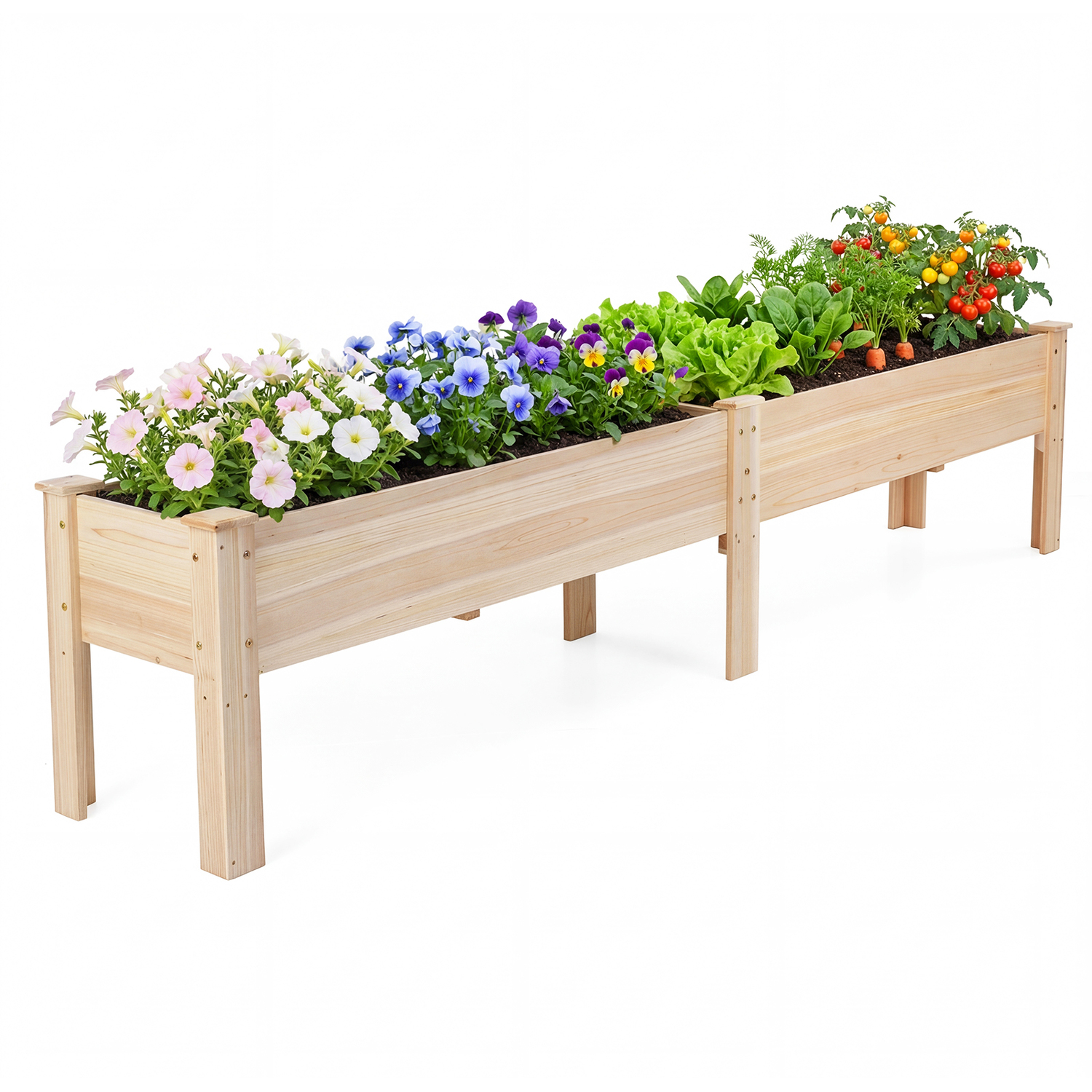 Elevated Planter Box with Drainage Holes