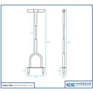Hollow Tine Lawn Corer - 24.5cm x 1M - Black