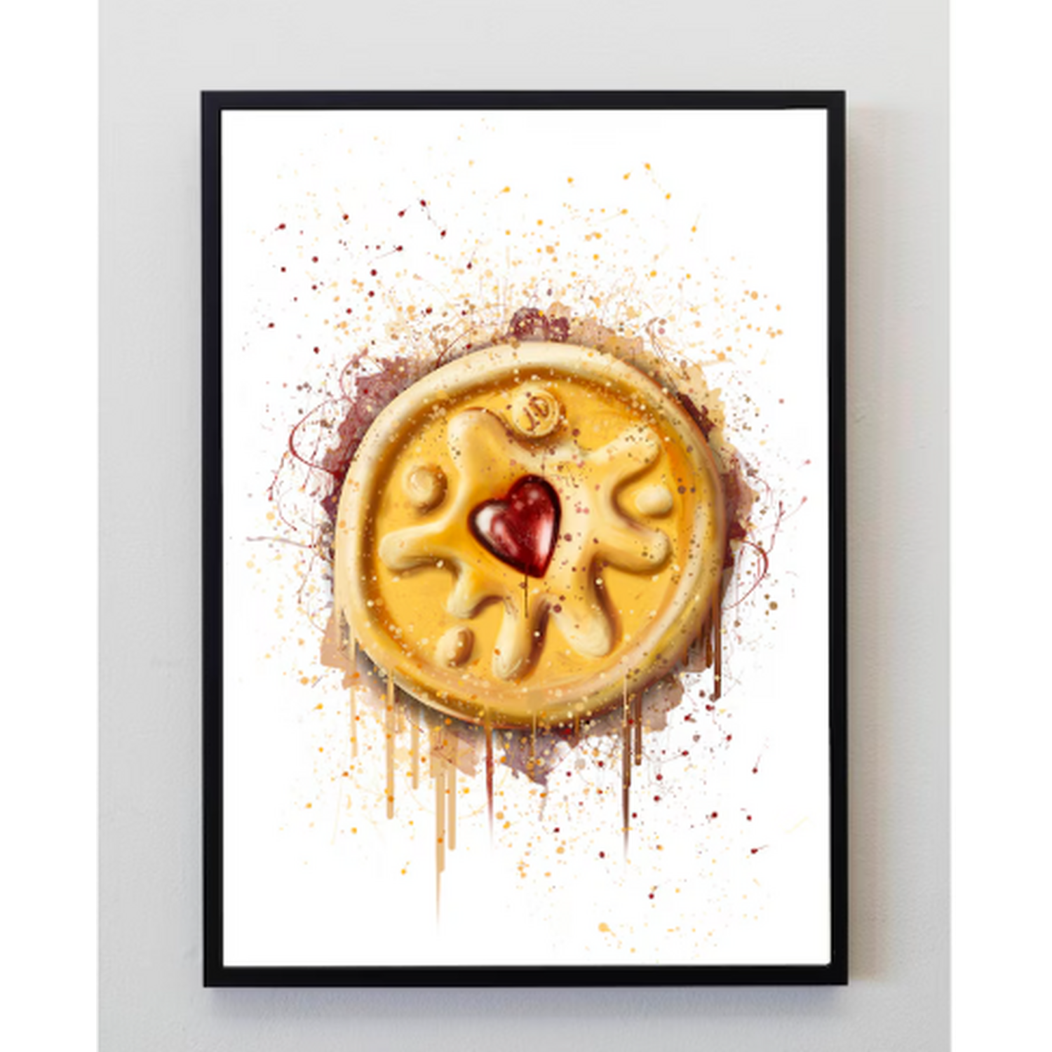 Jammie Dodger Art Print - Orange / 14.8cm