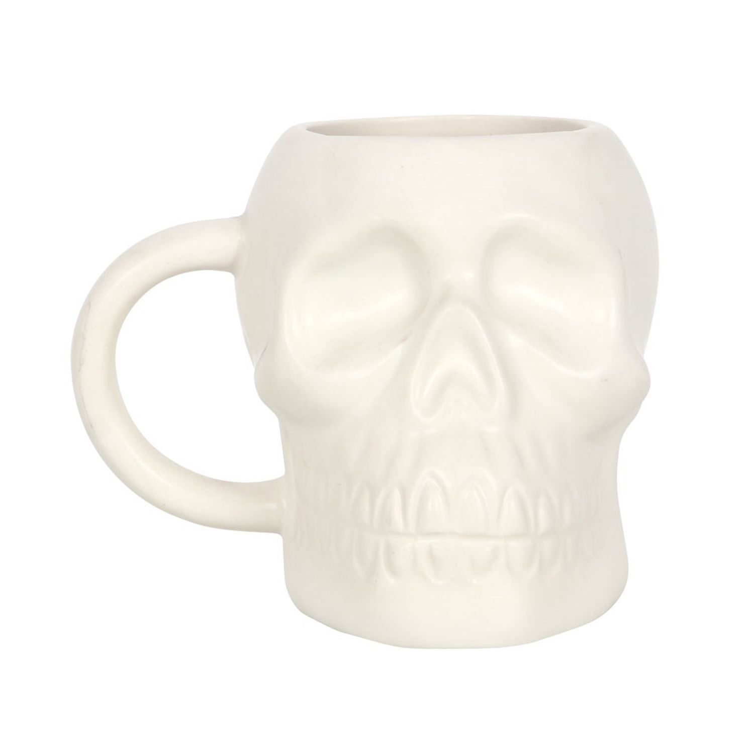Something Different Dark Matter Skull Halloween Mug - White